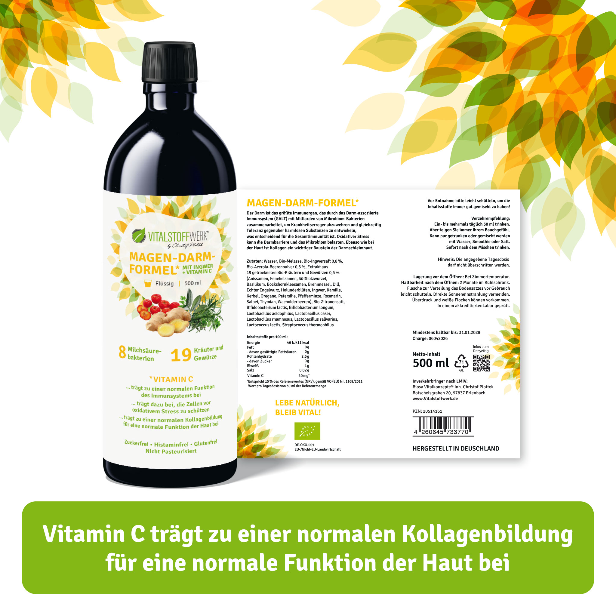 Magen-Darm-Formel_Vitalstoffwerk_Milchsaeurebakterien_Etikett