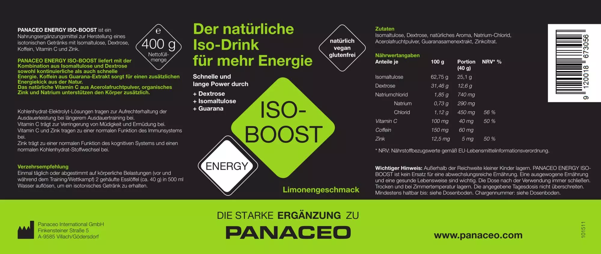 Panaceo_Energy_ISO-Boost_kaufen_Etikett