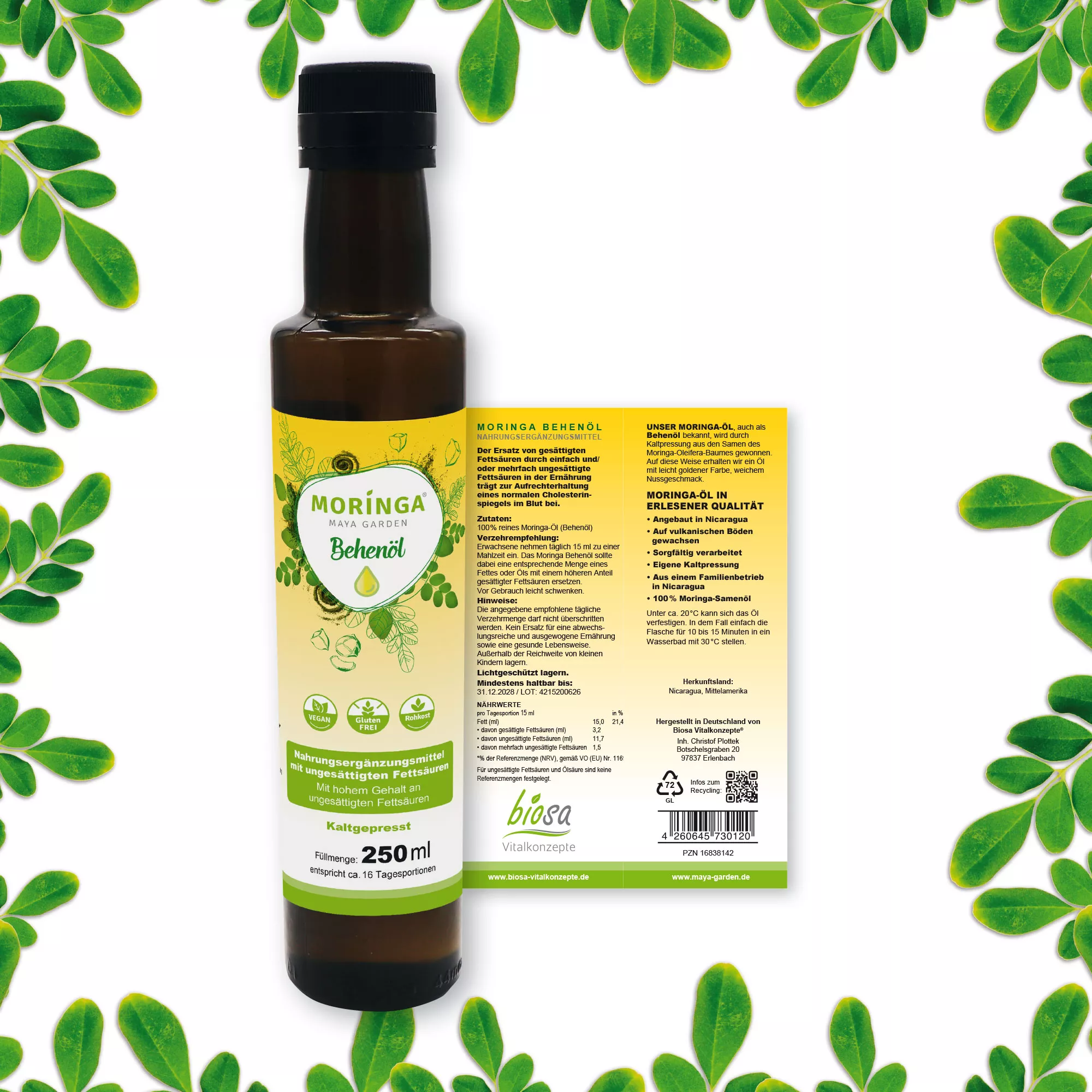 moringa öl kaufen behenöl 250ml etikett nährwerte moringa öl kaufen behenöl 250ml etikett nährwerte