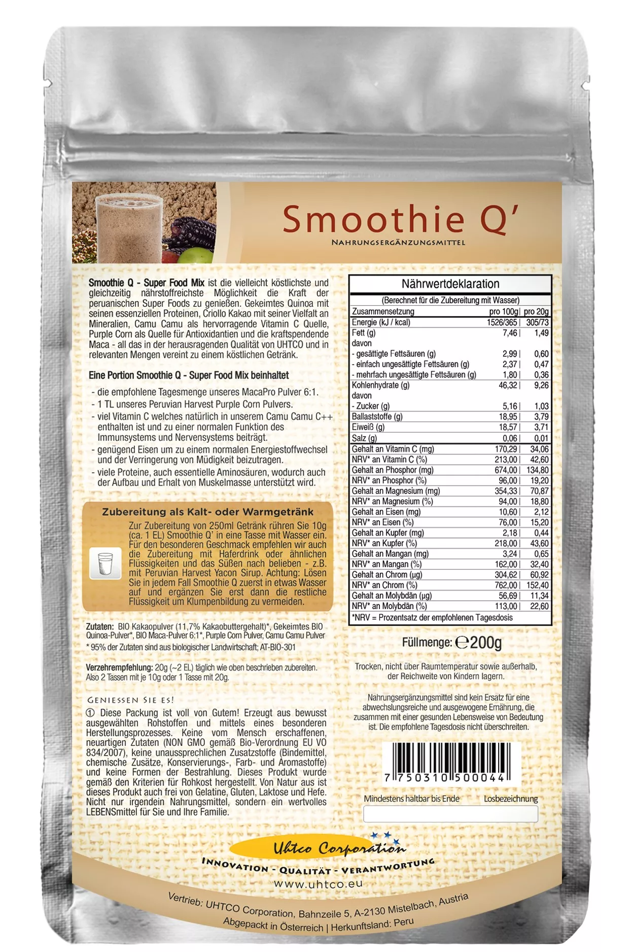 Smoothie Q - Superfood Mix, 200 g Smoothie Q - Superfood Mix, 200 g