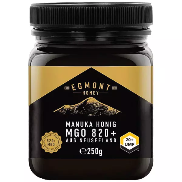 Egmont-manuka-honey-mgo820-250g_manuka_honig_front, Flasche