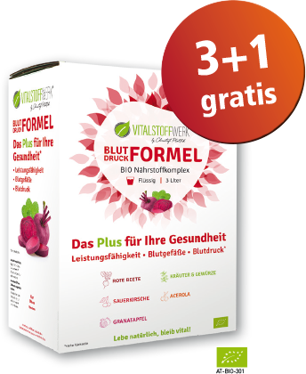 Aktion 3+1: Blutdruckformel, 4x3 Liter, bio