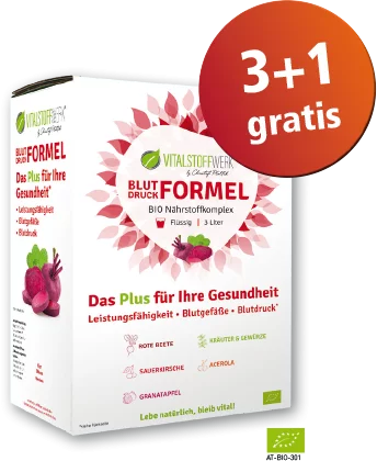 Aktion 3+1: Blutdruckformel, 4x3 Liter, bio