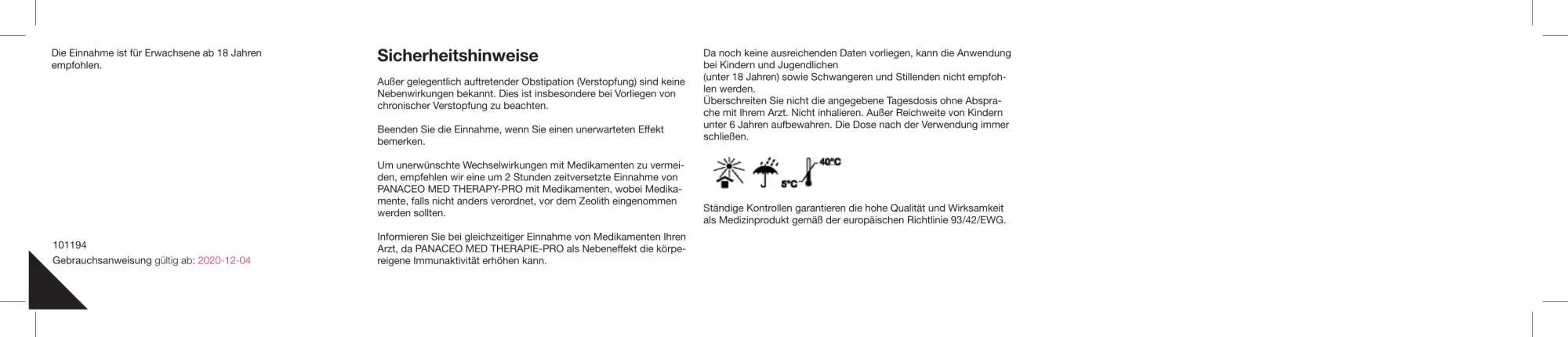 Zeolith_Pulver_kaufen_Panaceo_MED-THERAPY-PRO_Pulver_200g_Etikett_Seite2