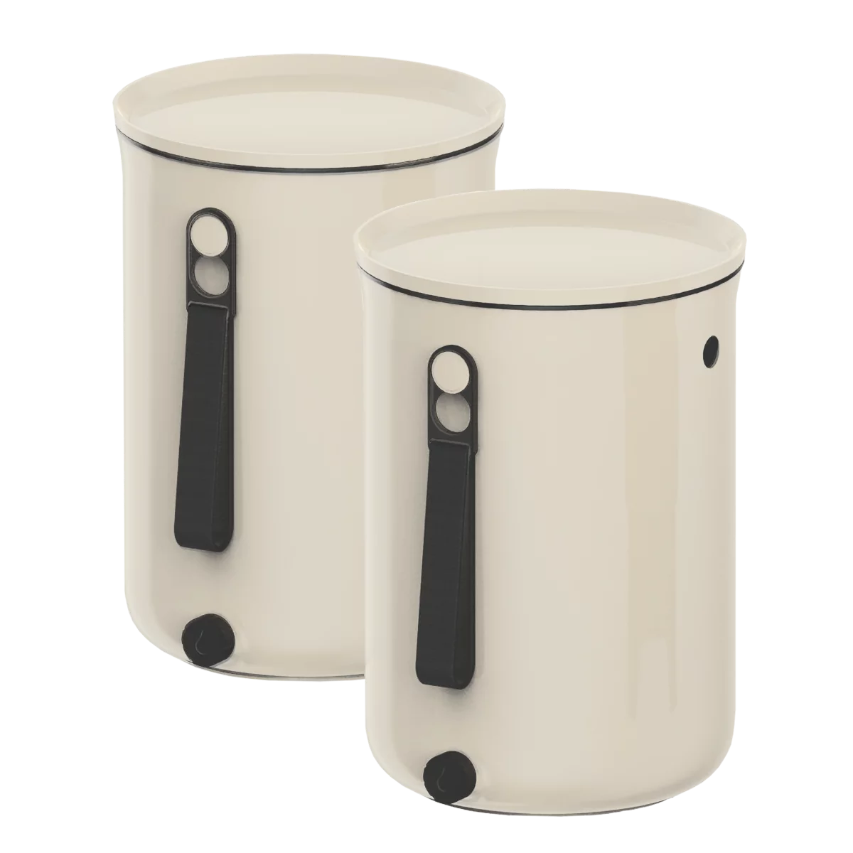 Biosa Bokashi-Eimer, 2 Stück, Farbe: Cremeweiß