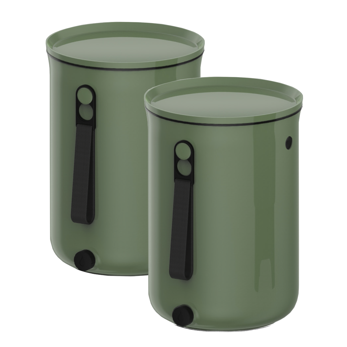 Biosa Bokashi-Eimer, 2 Stück, Farbe: Khakigrün