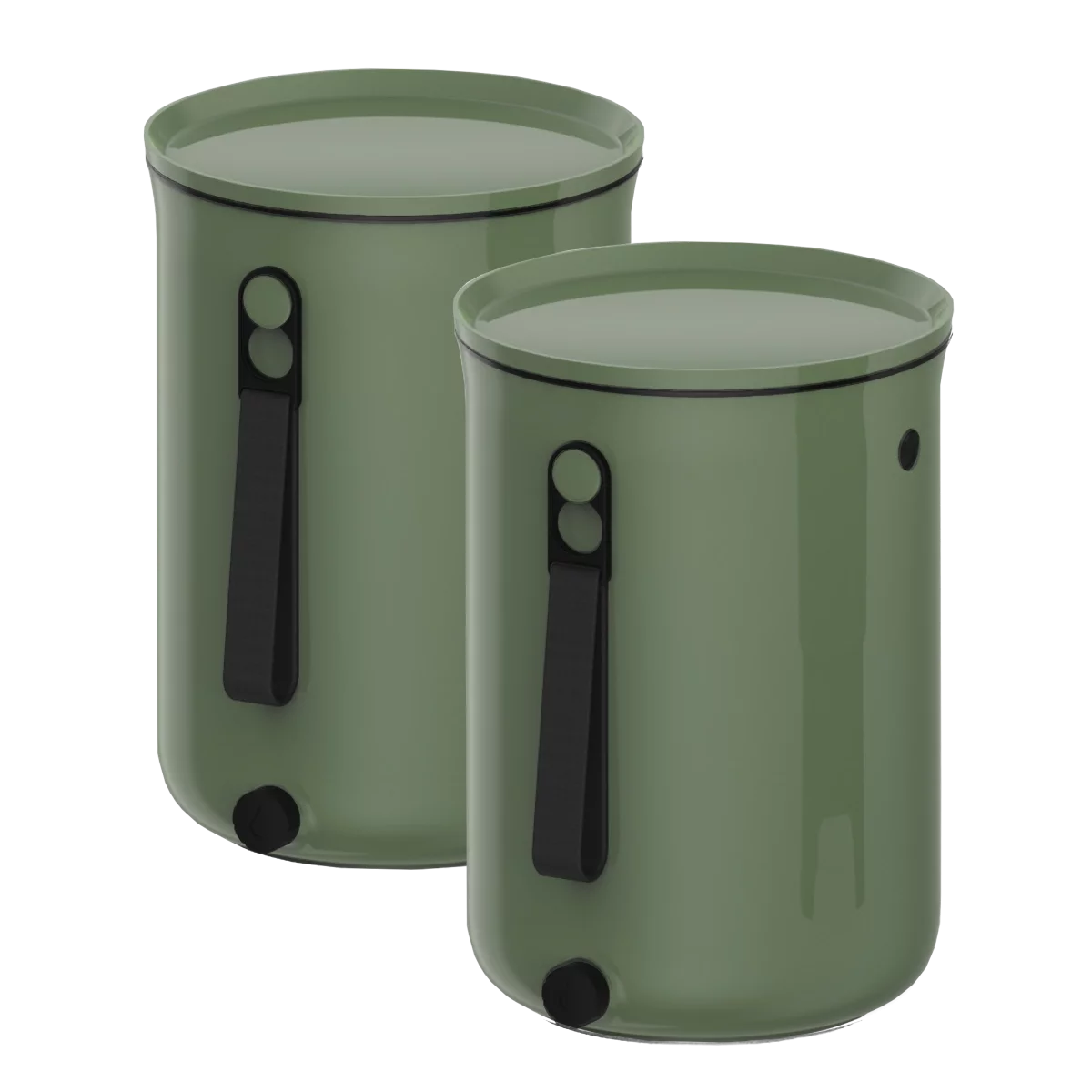 Biosa Bokashi-Eimer, 2 Stück, Farbe: Khakigrün