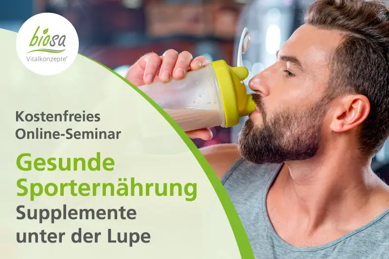 Teaserbild zum Online-Seminar zum Thema "Gesunde Sporternährung"