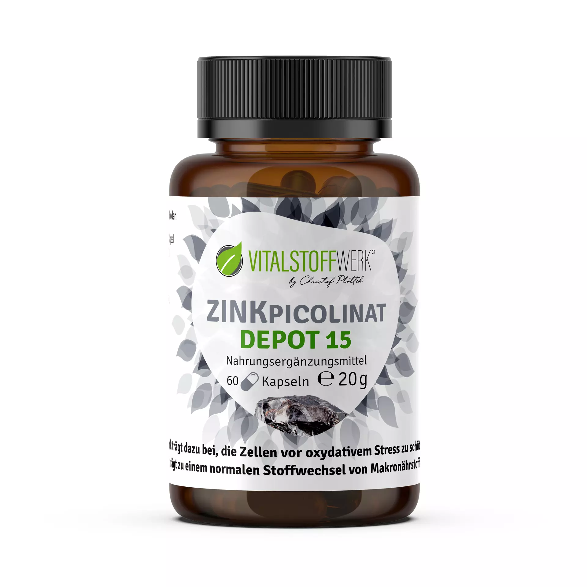 Zink Kapseln kaufen Picolinat 15 front, Kräuter, Pflanze, Astragalus, Parfüm