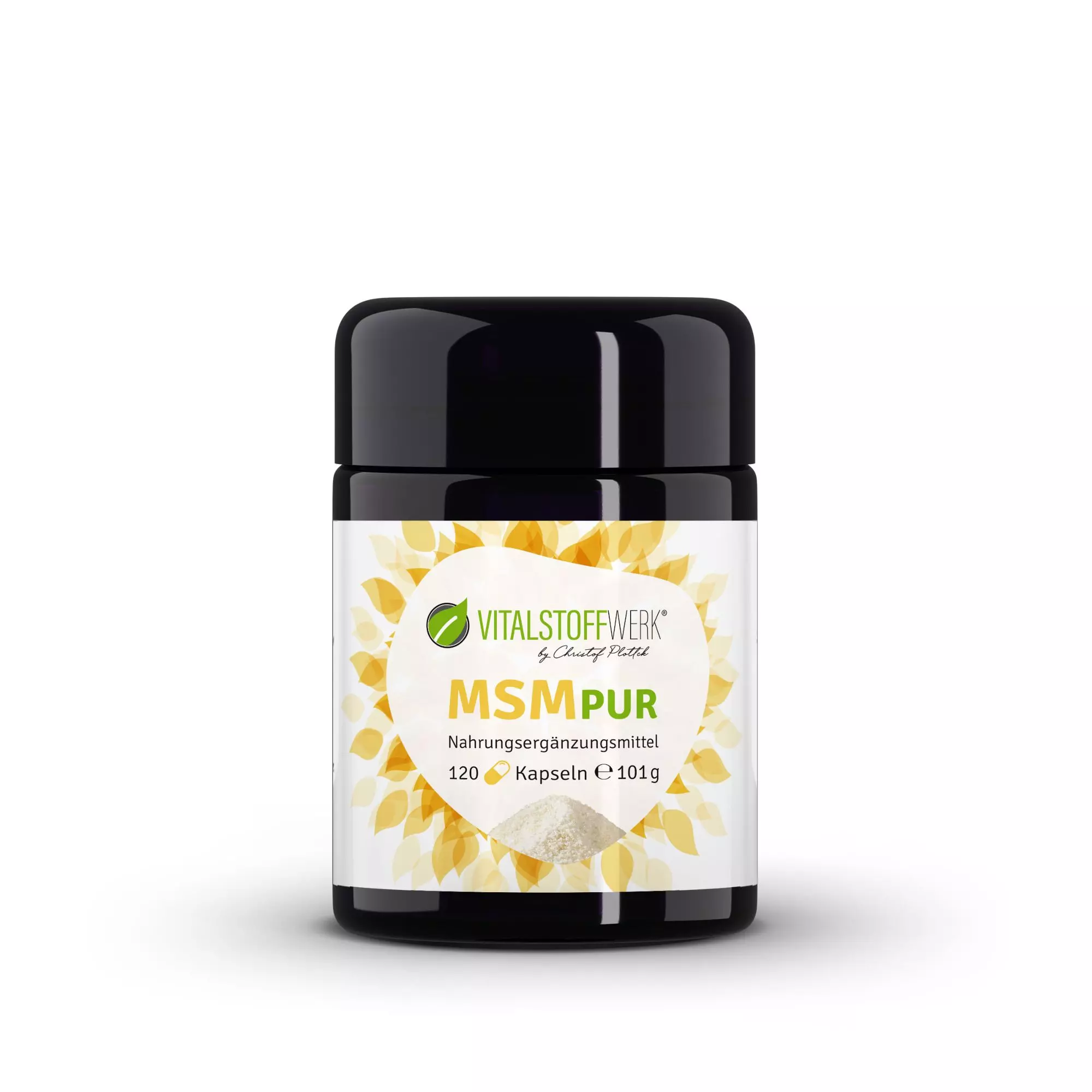 MSM-Kapseln_120_Stueck_Vitalstoffwerk_front, Kräuterig, Kräuter, Pflanze, Kosmetik