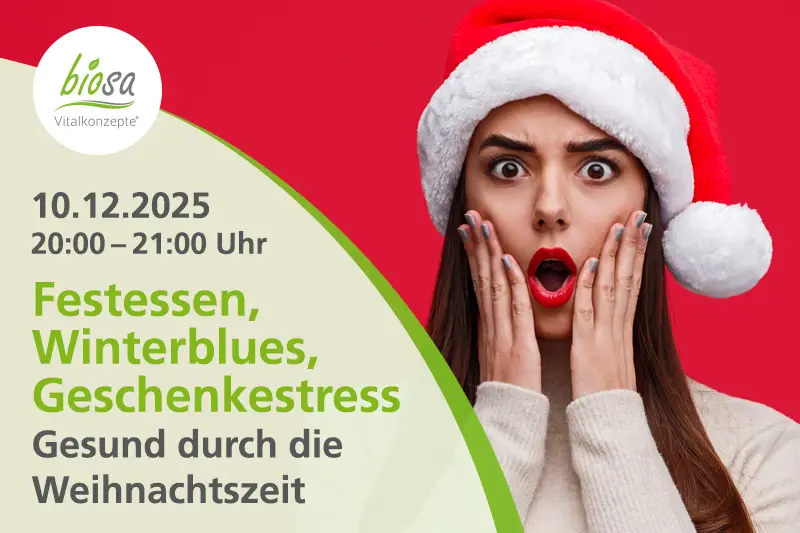 Teaserbild zum Online-Seminar "Weihnachtsstress" am 10.12.2025