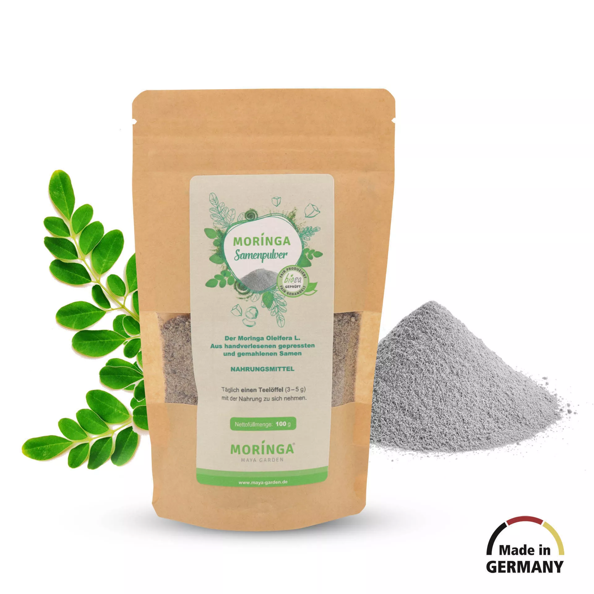 Moringa Samen Pulver, 100g Moringa Samen Pulver, 100g