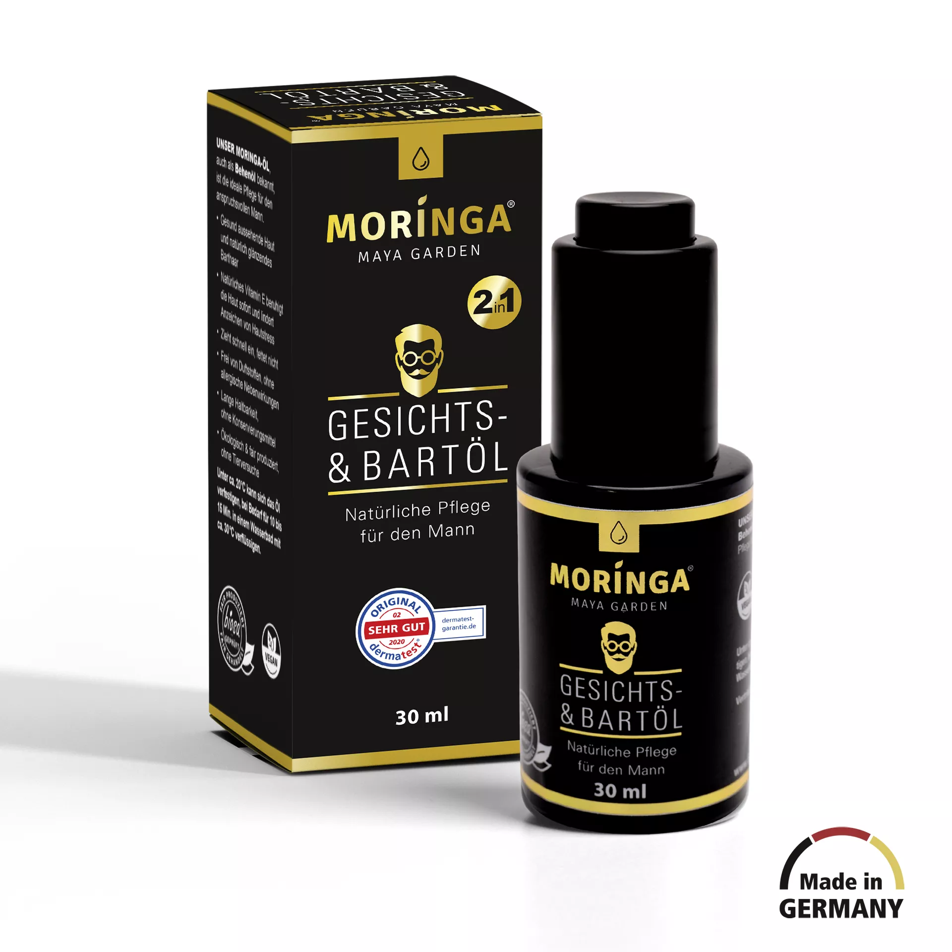 Moringa Kosmetik-Gesichts- & Bartöl, 30ml Moringa Kosmetik-Gesichts- & Bartöl, 30ml