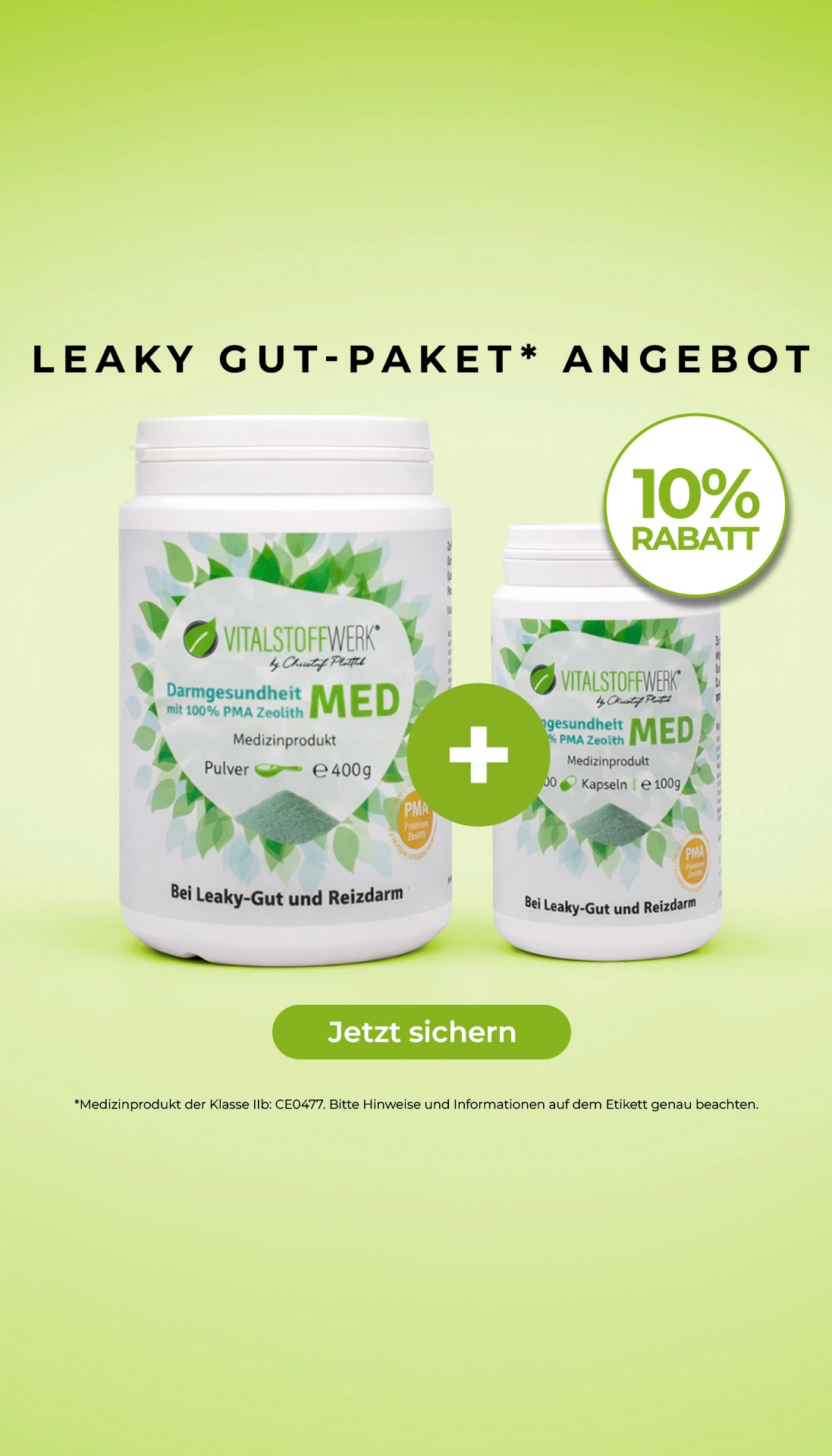 Vitalstoffe, Medizinprodukt, Darmgesundheit, Pulver, Kapseln