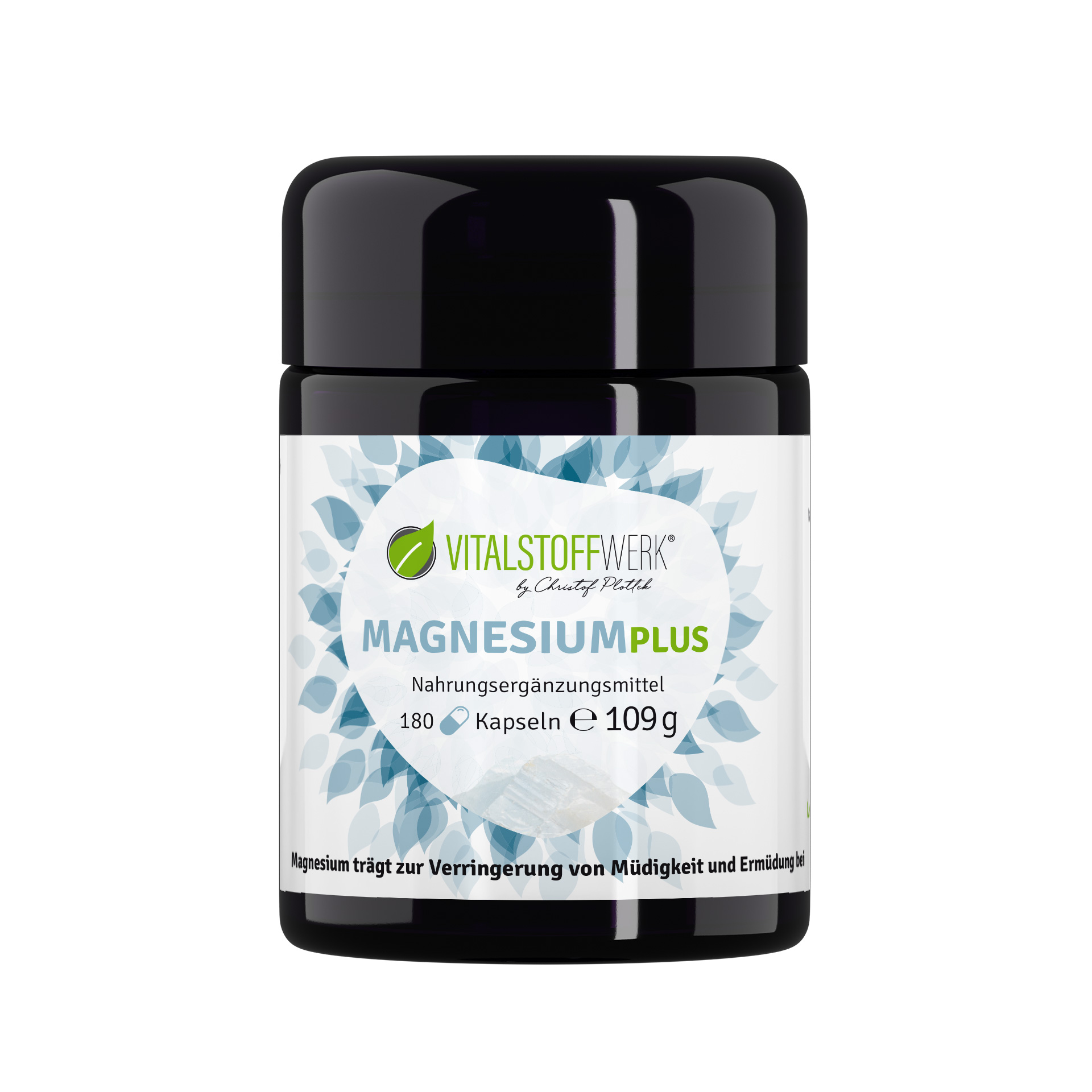 Magnesium Pulver Kapseln kaufen 180 Kapseln front