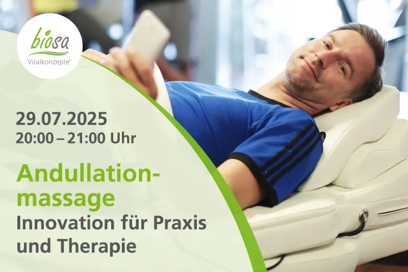 Teaserbild zum Online-Seminar zum Thema "Andullationmassage" am 29.07.2025
