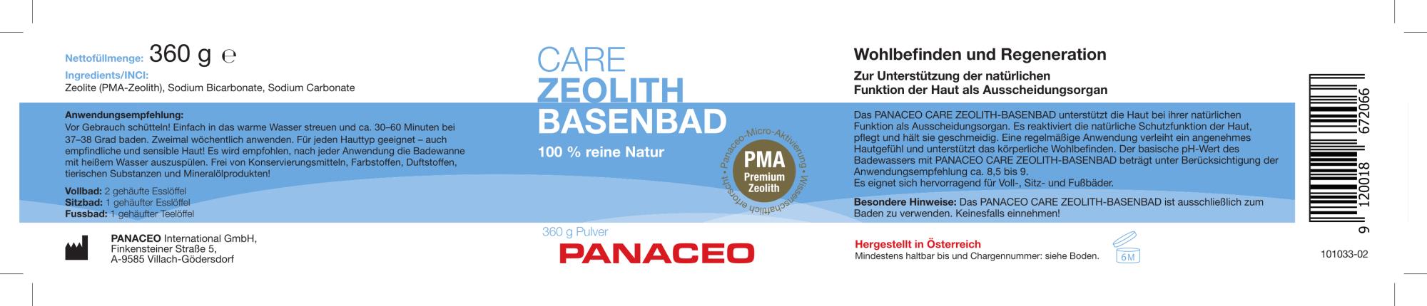 Panaceo_Care-Zeolith_Basenbad_360g_kaufen_Etikett Panaceo_Care-Zeolith_Basenbad_360g_kaufen_Etikett