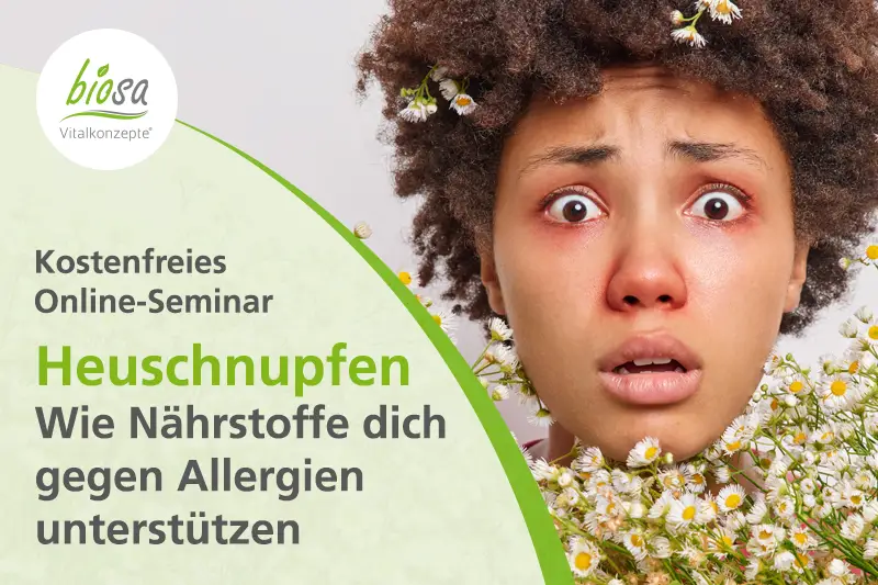 Teaserbild zum Online-Seminar zum Thema "Heuschnupfen"
