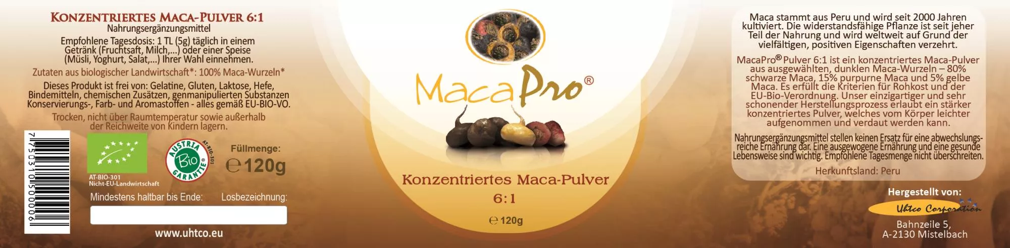 Maca_Pulver_kaufen_120g_Etikett Maca_Pulver_kaufen_120g_Etikett