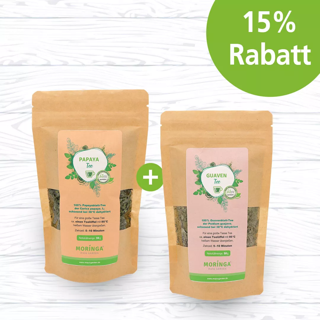 Kombi-Angebot: Papaya-, & Guavenblatt Tee
