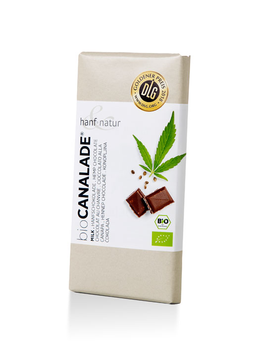 Hanf-Schokolade Canalade Milk, Bio-Vollmichschokolade, 100g