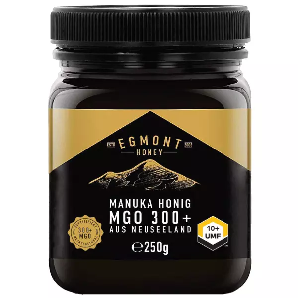 Egmont-manuka-honey-mgo300-250g_manuka_honig_front, Flasche