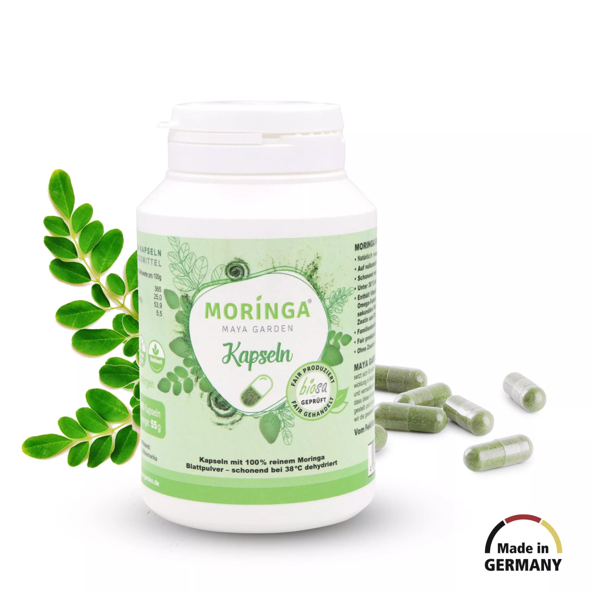Moringa_Kapseln_kaufen_140St_Moringa_Maya_Garden_front Moringa_Kapseln_kaufen_140St_Moringa_Maya_Garden_front