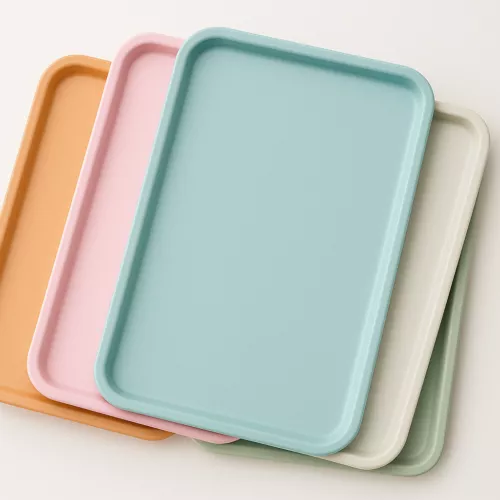 Tablett für Vit D Messung Schale, Trinkschale, Pastellfarben, Mehrfachsatz, Kante gerundet