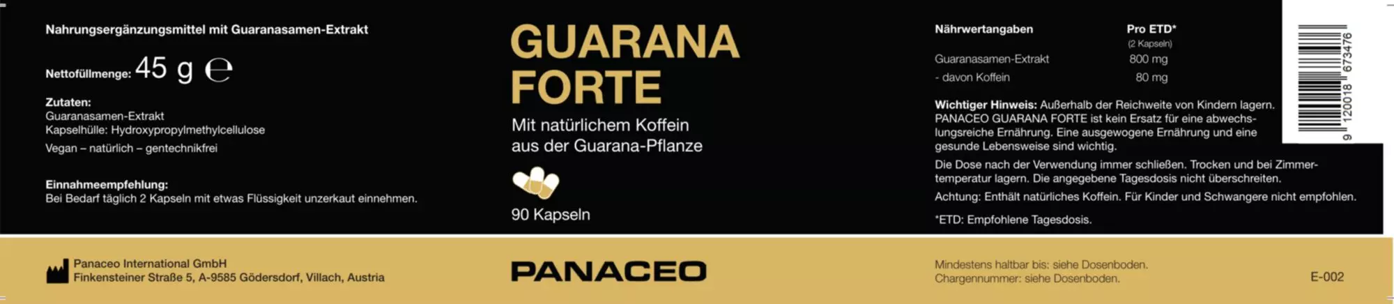 Etiketten_Guarana forte, Text, Papier
