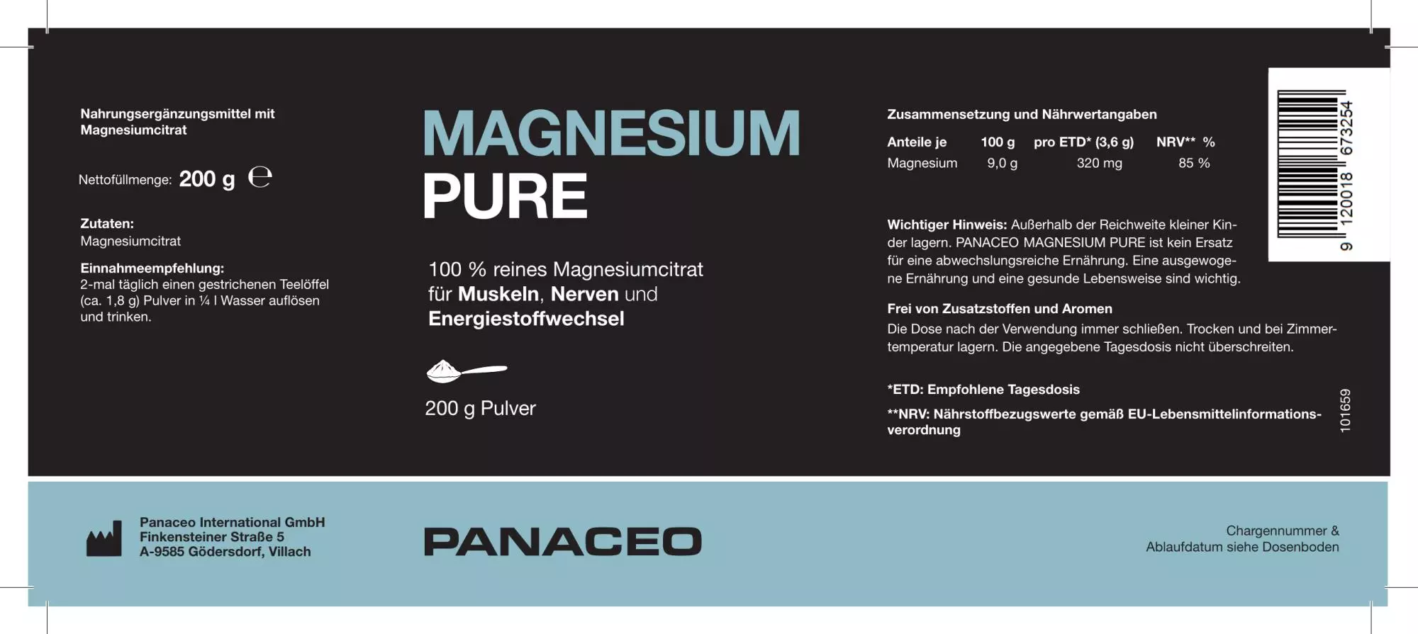 Panaceo_Etikett_Magnesium-Pure_Pulver_kaufen