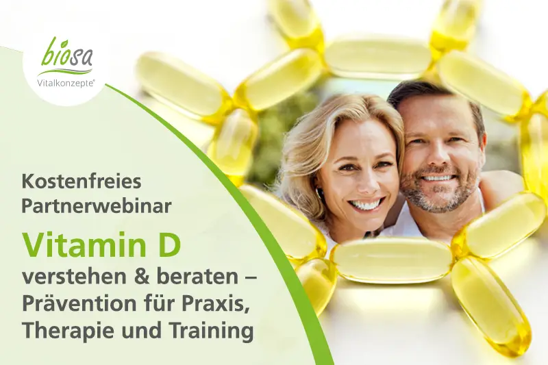 Teaserbild zum Online-Seminar zum Thema "Vitamin D für Fachpartner" Teaserbild zum Online-Seminar zum Thema "Vitamin D für Fachpartner"