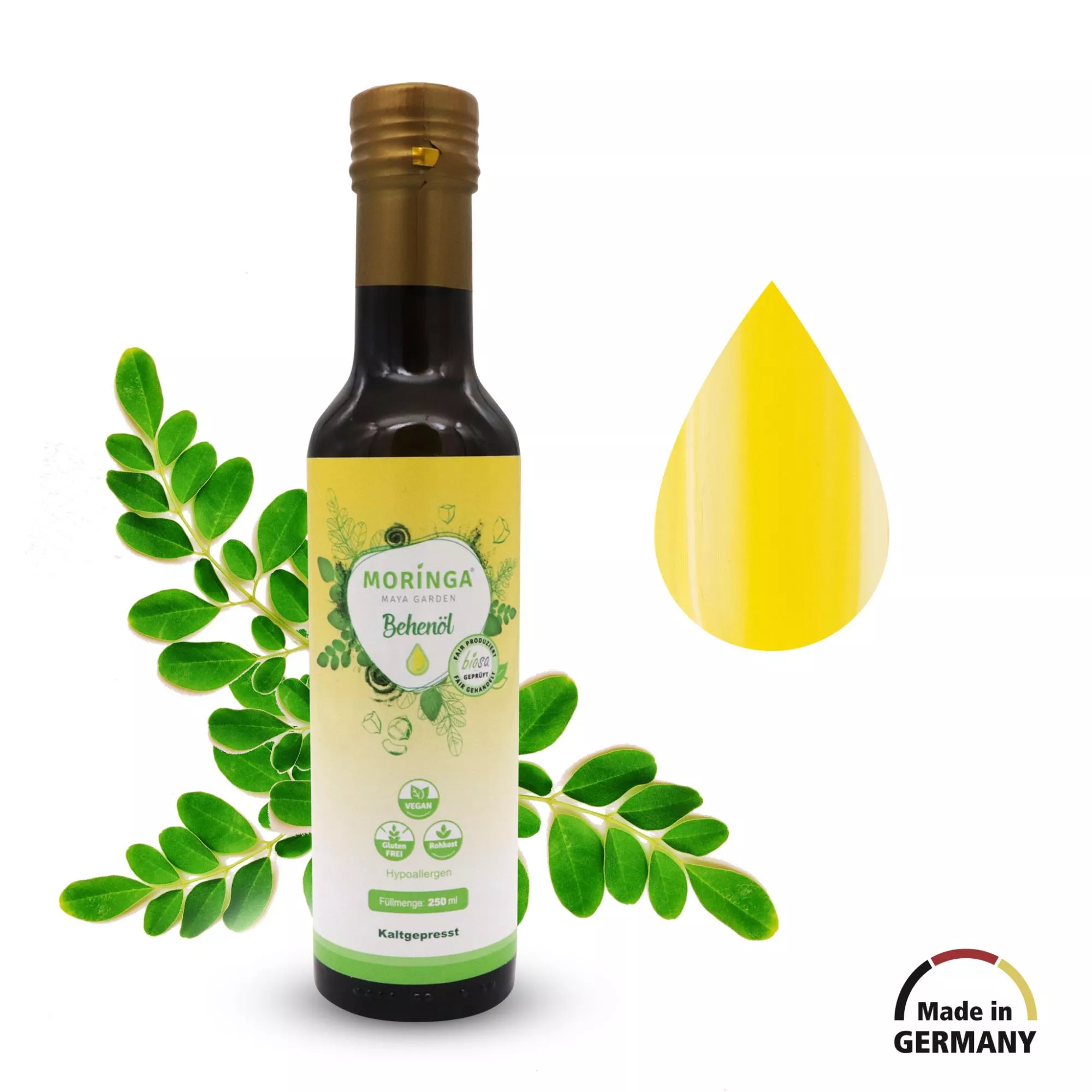 moringa öl kaufen behenöl 250ml front moringa öl kaufen behenöl 250ml front