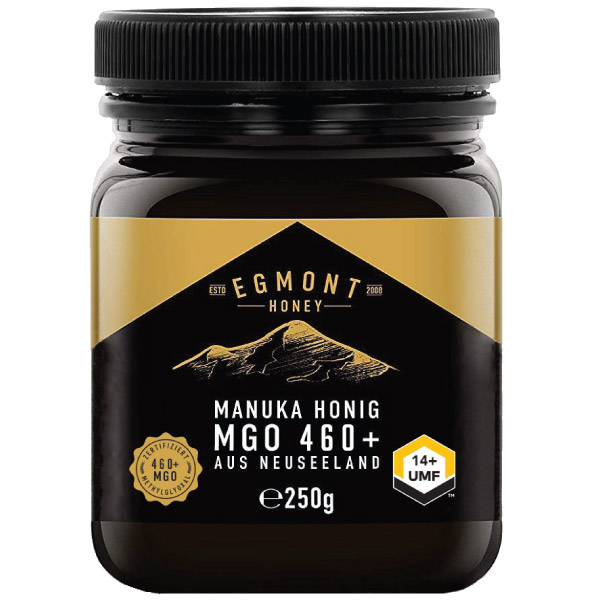 Egmont-manuka-honey-mgo460-250g_manuka_honig_front Egmont-manuka-honey-mgo460-250g_manuka_honig_front, Flasche, Shaker