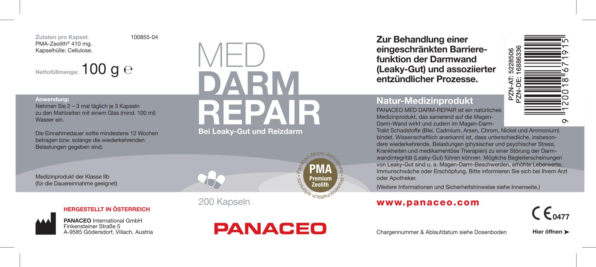 Zeolith_Pulver_Kaufen_Panaceo_MED_Darm_Repair_Kapseln_200_Etikett_Seite1 Zeolith_Pulver_Kaufen_Panaceo_MED_Darm_Repair_Kapseln_200_Etikett_Seite1