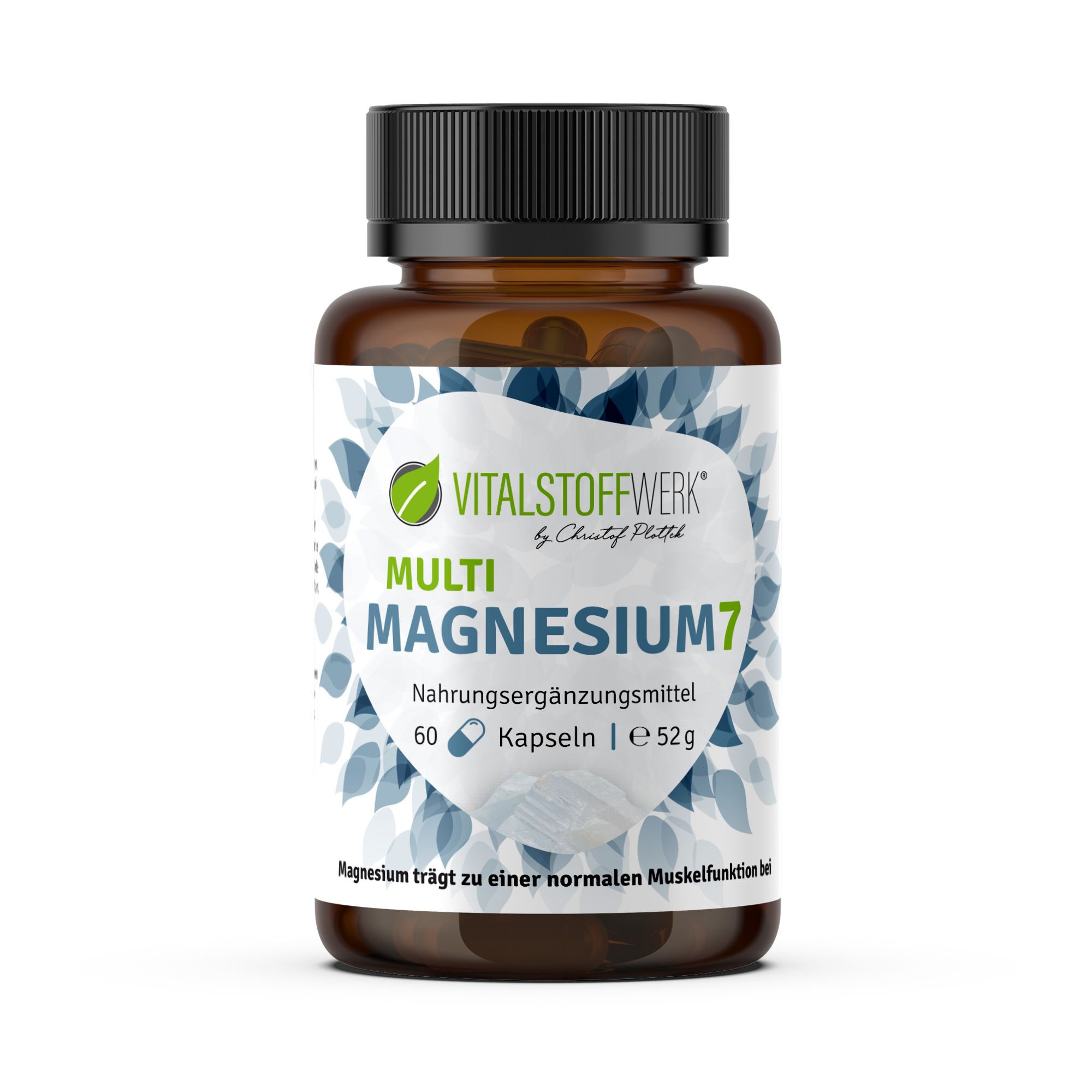 Multi Magnesium 7 kaufen Pulver Kapseln front, Magnesium, Nahrungsergänzung, Kapseln, 52g, Multimagnesium