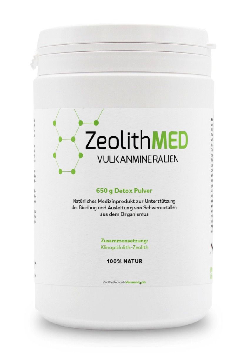 ZeolithMED Detox-Pulver, geprüfte Medizinqualität, 650g