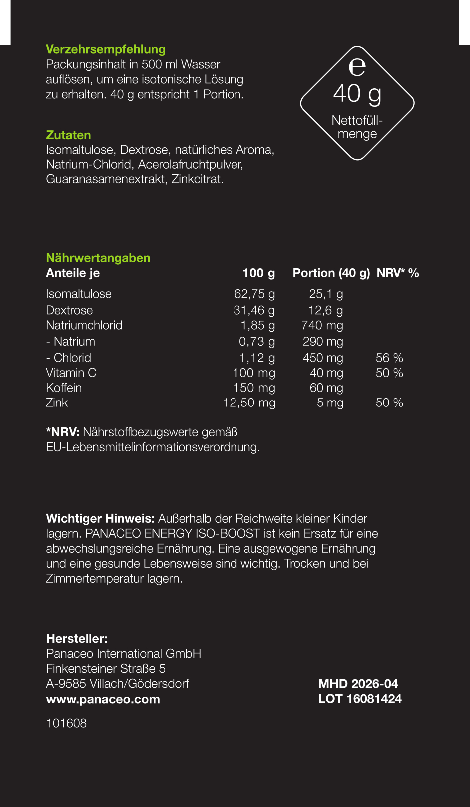 Panaceo_Sachets-Iso-Boost_kaufen_Etikett