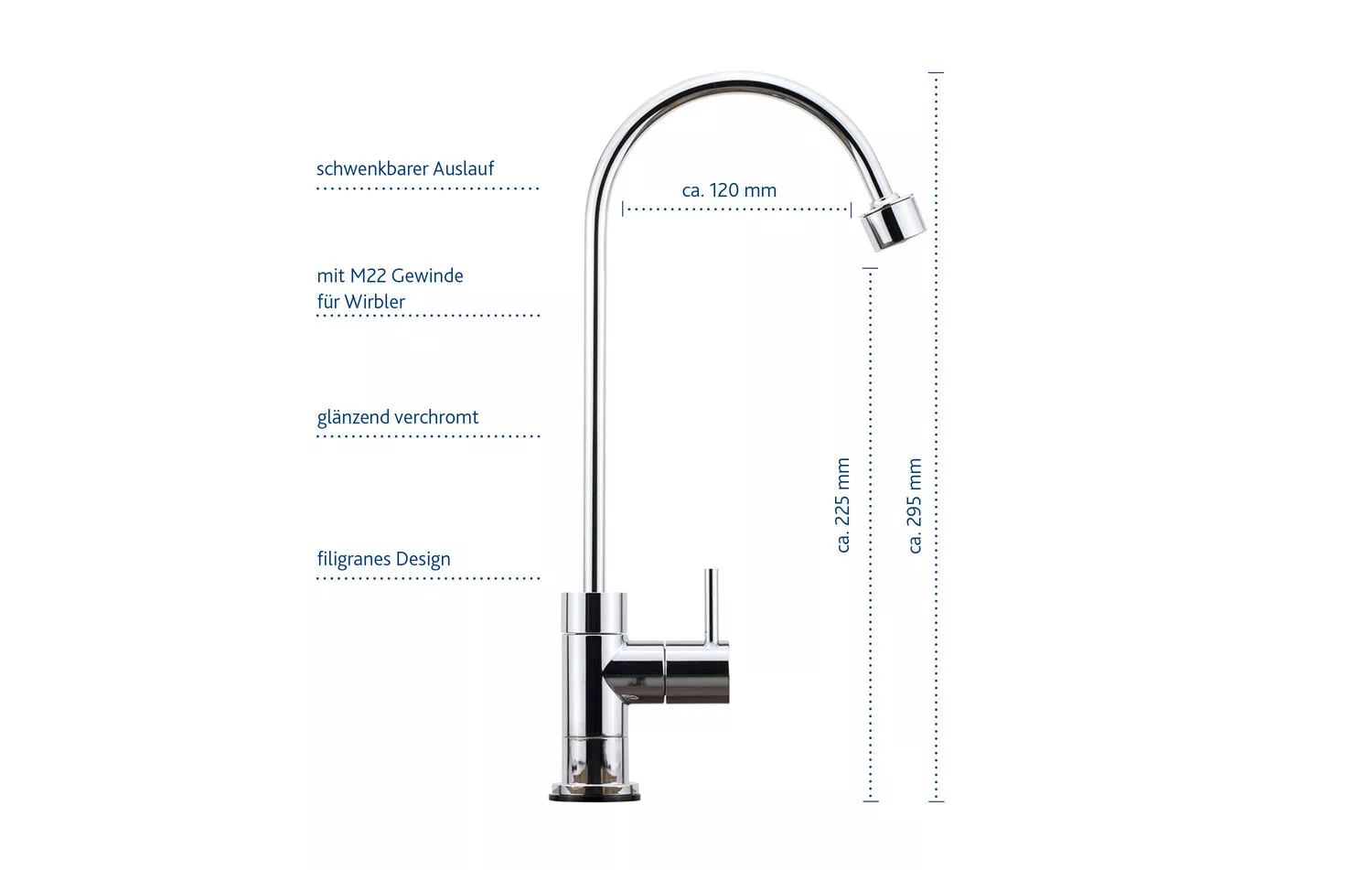 Alvito Wasserhahn Novara kaufen Abmessung